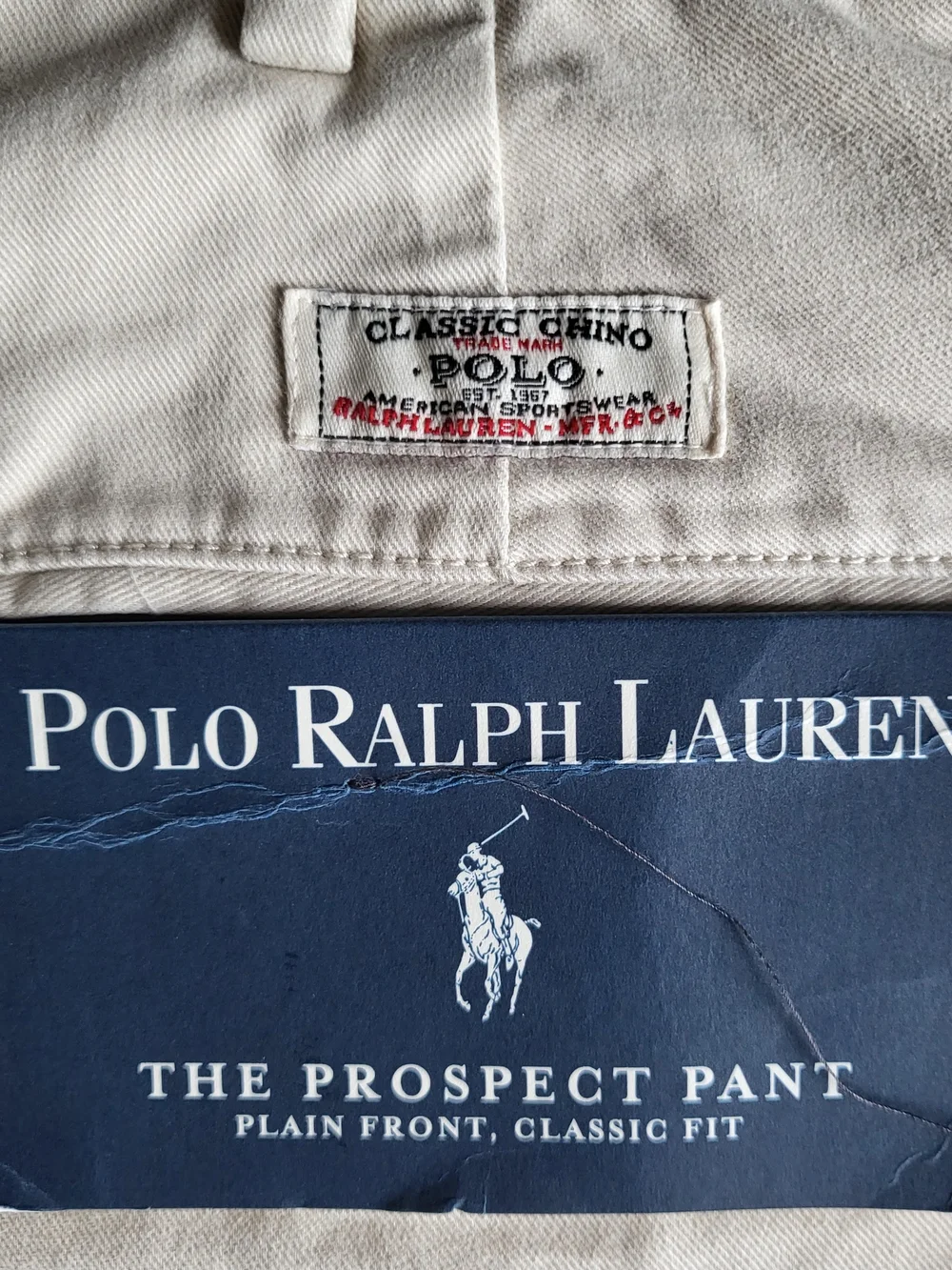Polo Ralph Lauren Prospect Pant Men 35x30 Beige Khaki Chino Trouser DeadstockNWT